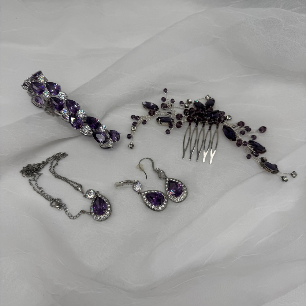 Elegant Purple Jewelry Set